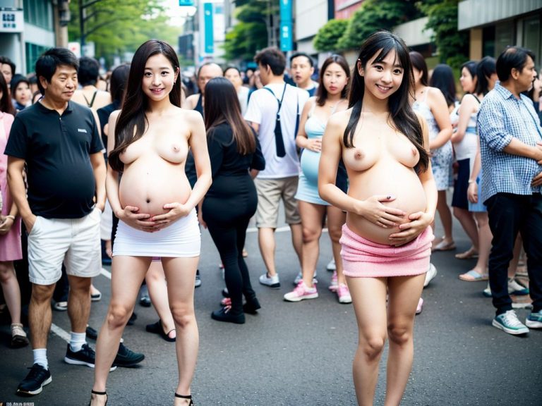 妊娠7ヶ月　ヤンママ妊婦露出　ハプニング